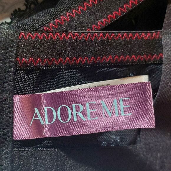 EUC Adore Me Women's Lace Clairabelle Underwire Contour Demi Plus Bra Red SZ 44D - Picture 13 of 15